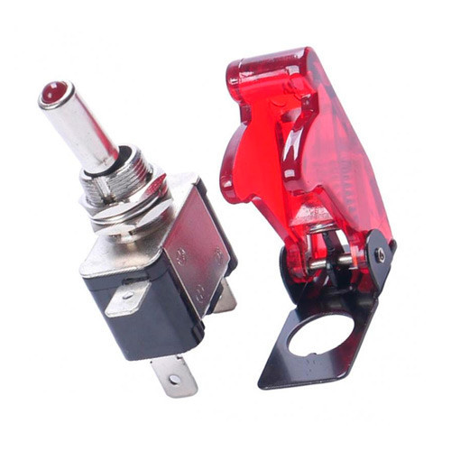 Червоний тумблер 12В з LED підсвіткою для авто та техніки Київ - фото 1