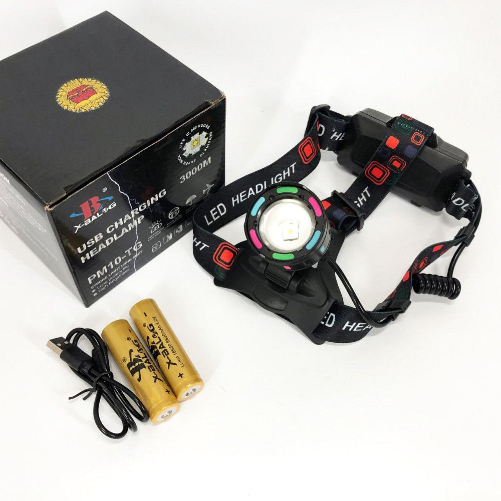 Ліхтар на голову для ЗСУ, Легкий налобний ліхтар для риболовлі Налобний яскравий WC-49 Львів - фото 5