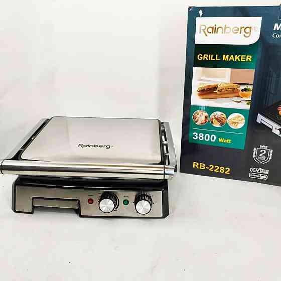 Гриль для мяса с прижимом, Гриль для приготовления блюд Сэндвичница электрическая бутербродов DF-41 Львов