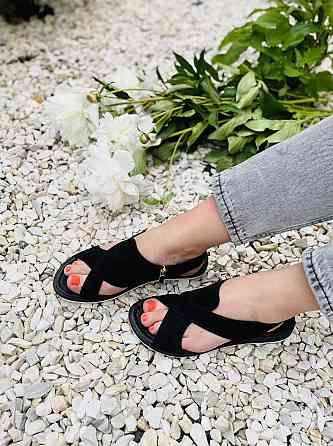 VIKTTORIO Босоніжки жіночі VIKTTORIO Лена чорні (літо, замша натуральна) (3683) Коломыя