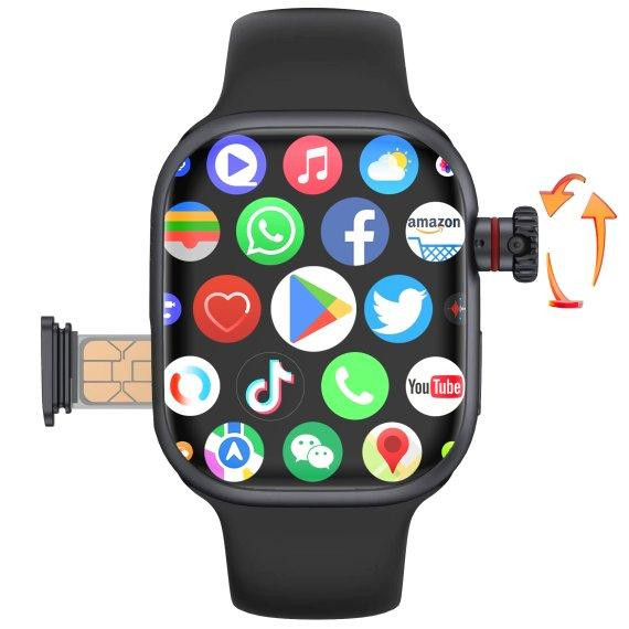 Годинник розумний наручний Smart Sim CD99 з GPS Чорний Київ - фото 2