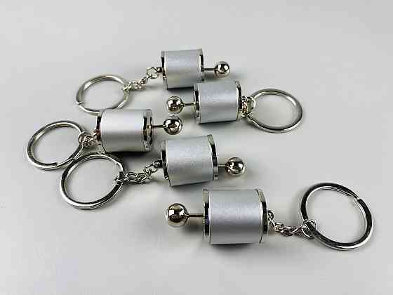 Брелок коробка передач для ключів, брелок КПП на ключ для водія з металу сріблястий з металу Мукачево