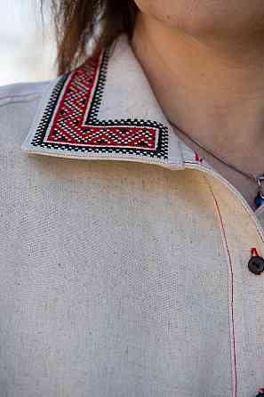 Вишиванка жіноча, лляна, натуральна, з довгим рукавом, топ Київ