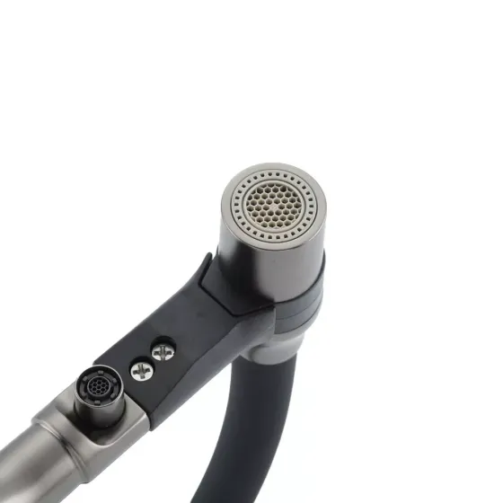 Змішувач для кухні під фільтр Frap F4397-9 з гнучким виливом, графіт/чорний Київ