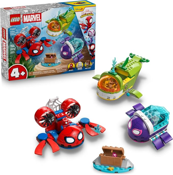 Конструктор LEGO Marvel Spidey 11207 Підводні транспортні засоби, 154 деталі, 3 мініфігурки, від 4 років Київ - фото 2