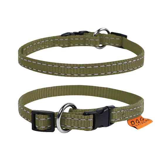 Нашийник Dog Extreme з нейлону регульований (ширина 10мм, довжина 20-30см) хакі Київ