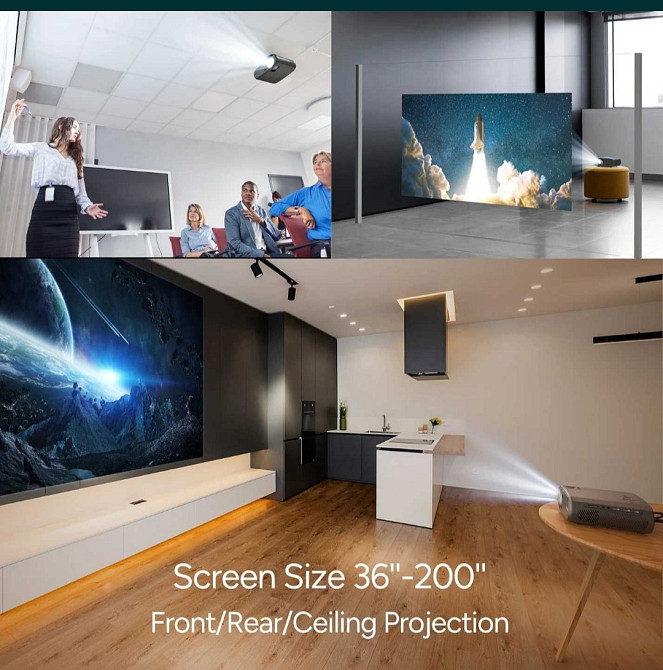 Проектор WEWATCH V50/FullHD /4к/Wi-Fi Bluetooth/ Miracast Киев - изображение 7