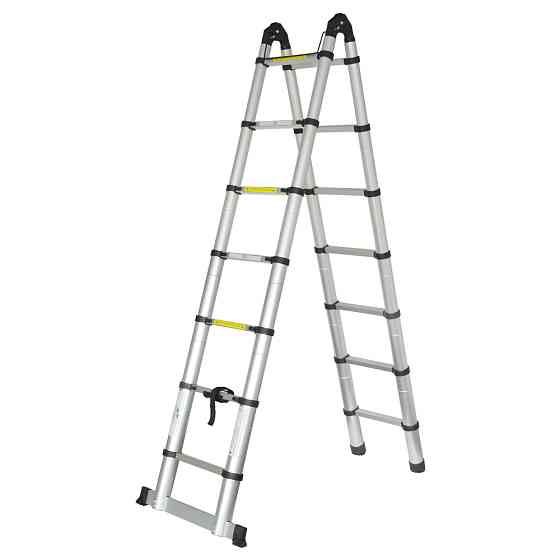 Flora Лестница телескопическая универсальная 14 ступеней 4.4м FLORA (5033424) Коломия