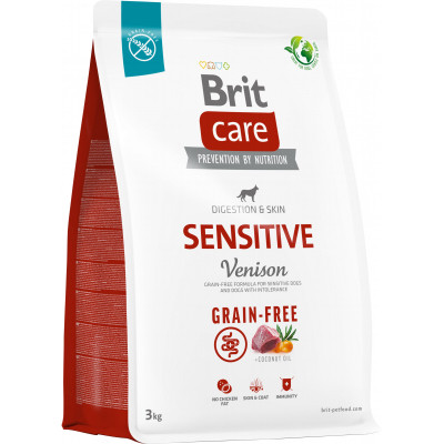 Сухой корм для собак Brit Care Dog Grain-free Sensitive беззерновой с олениной 3 кг (8595602559145) Винница - изображение 1