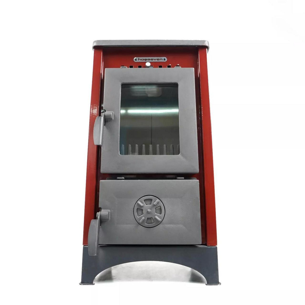 Піч-камін на дровах Hosseven 9008 MINI 7 кВт сталева буржуйка з шамотом та склом верхній димохід Туреччина Тернопіль - фото 3