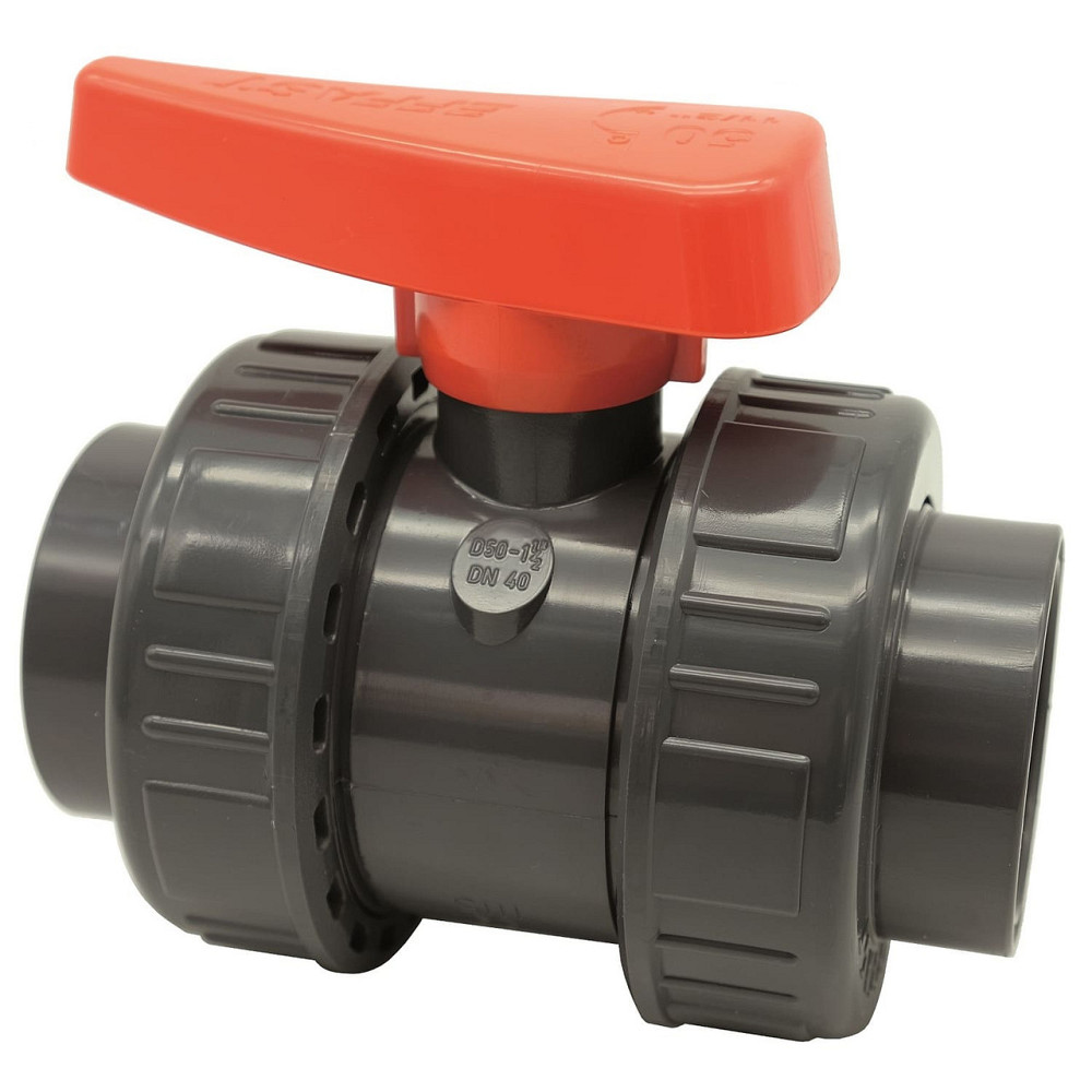 Кран кульовий промисловий ПВХ Effast, d63 мм Київ - фото 1