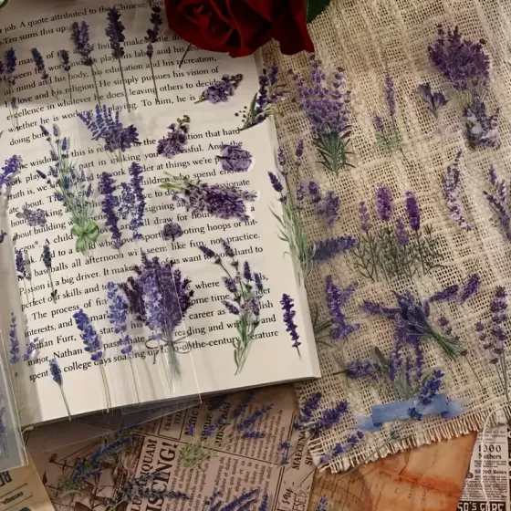 Стікери квіткові «Лаванда» – набір 6 листів для декору Київ