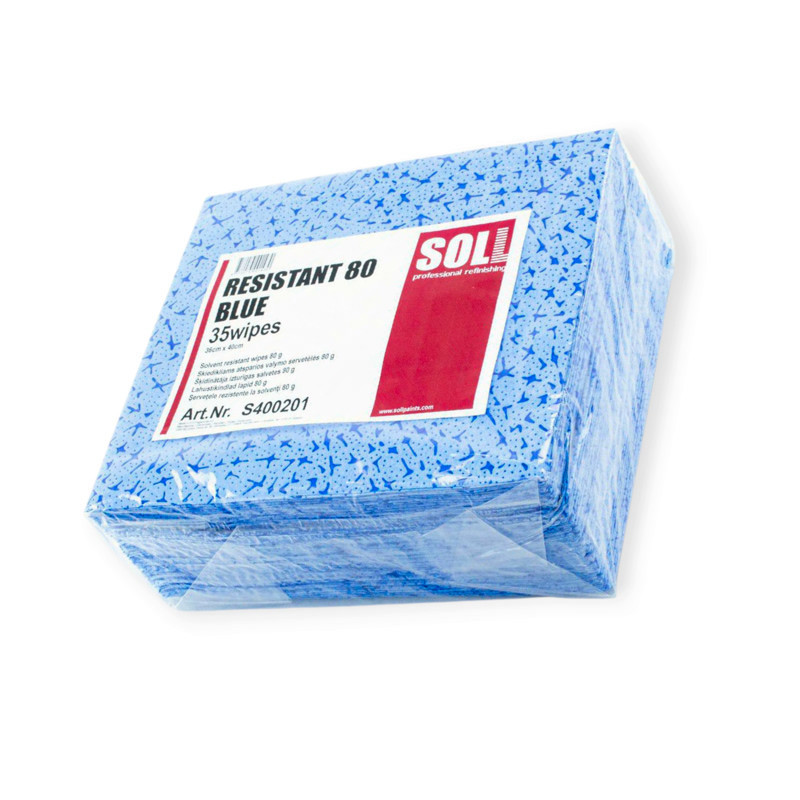 Салфетка обезжиривающая Soll (36*40см) Resistant80 голубая упак.35 шт Мукачево - изображение 1