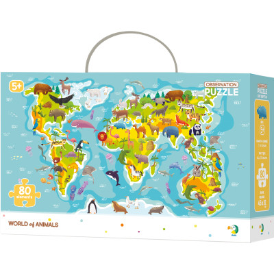 Пазл DoDo обсерваційний Мапа світу Тваринки (300133) Вінниця - фото 1