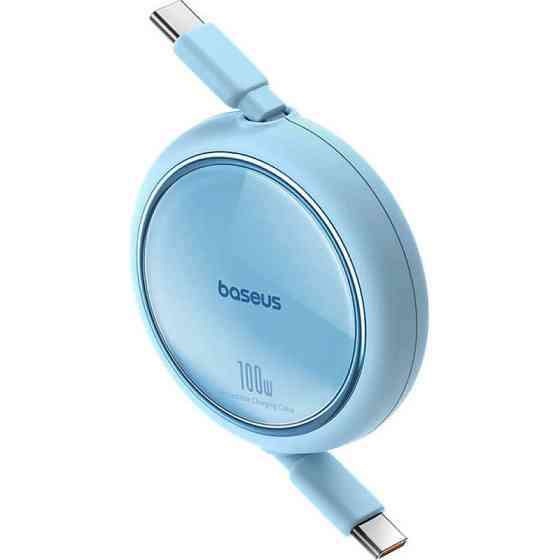 Кабель Baseus Free2Draw Mini Retractable Charging Cable Type-C to Type-C 100W 1m Galaxy Blue Київ