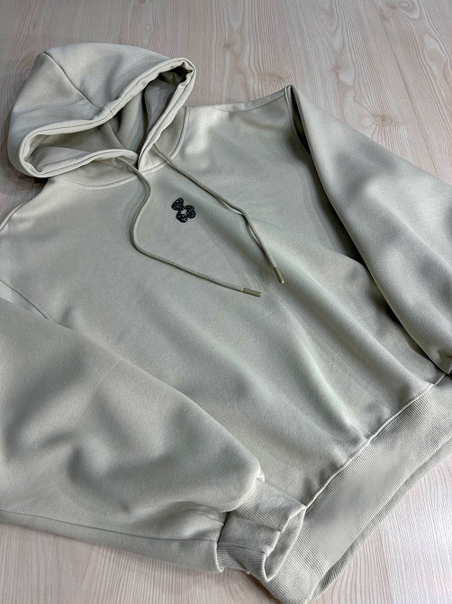 Костюм женский A-N 2735 с медвежонком в ​​камнях - худи и штаны бежевый, бежевый, M Киев - изображение 7