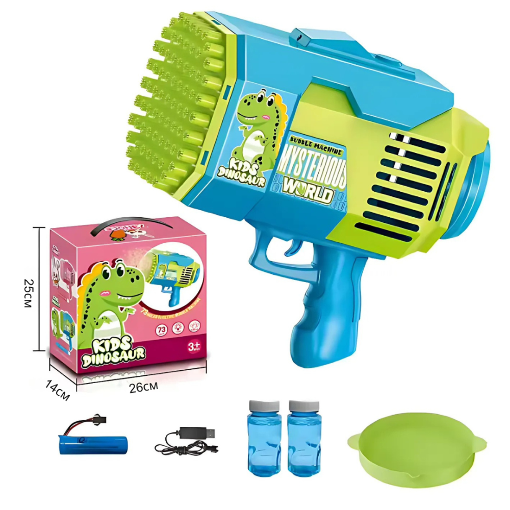 Пистолет для мыльных пузырей, генератор мыльных пузырей на аккумуляторе, мыльные пузыри для детей, синий Каменец-Подольский - изображение 5