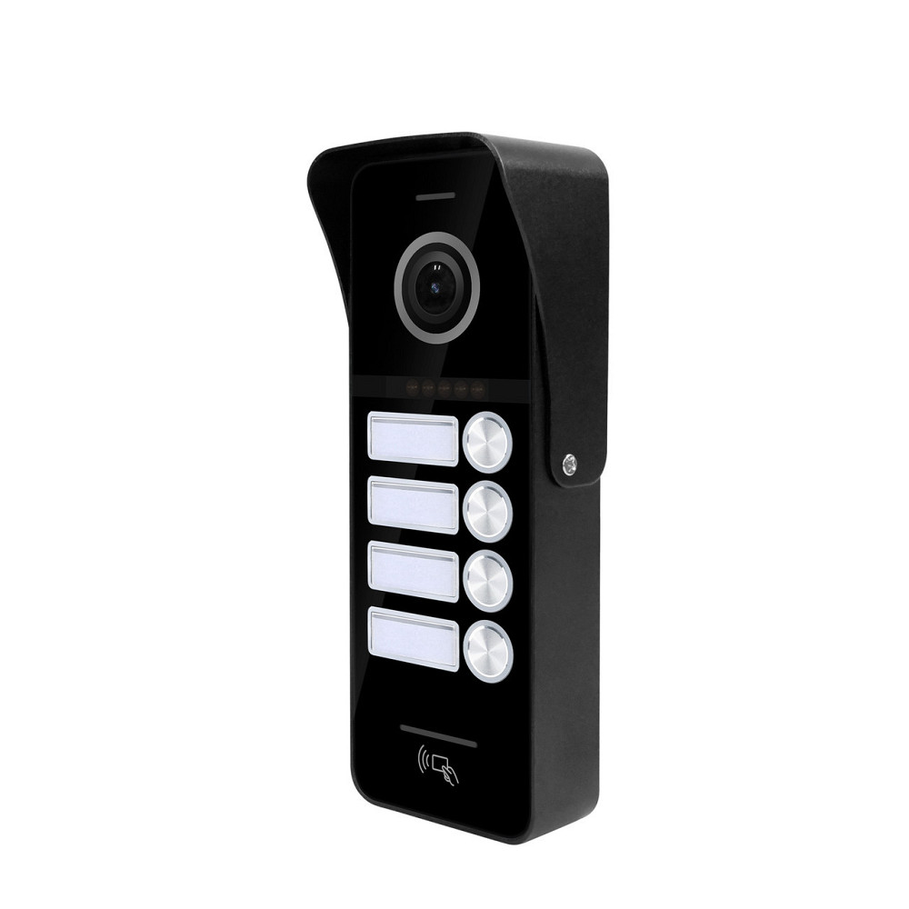 Панель домофона з вбудованим зчитувачем карток SEVEN CP-7504/4 RFID black Київ - фото 14