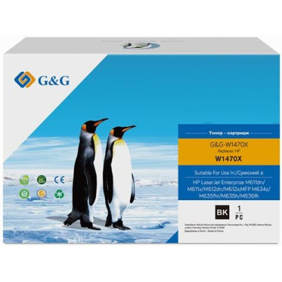 Картридж G&amp;G HP 147X LJ MFP M611/M612/M635/M636 Black (25 200ст) (G&amp;G-W1470X) Вінниця - фото 1