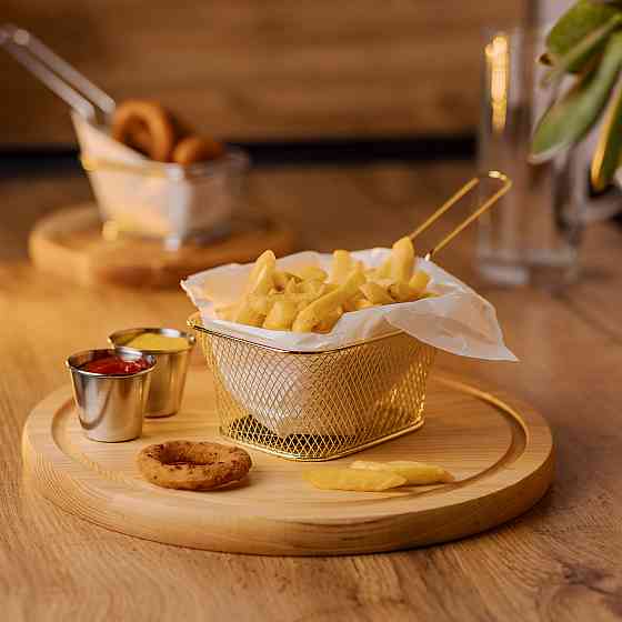 Корзина для картоплі фрі та закусок 14×10×6 см Золото Київ