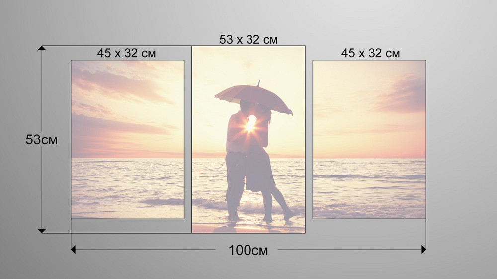 Модульная картина Влюбленные Art-199_3 Киев - изображение 3