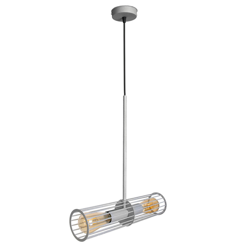 Світильник підвісний у лофт стилі MSK Electric Malta під лампу Е27 MR 1041 GR сірий муар Київ - фото 1