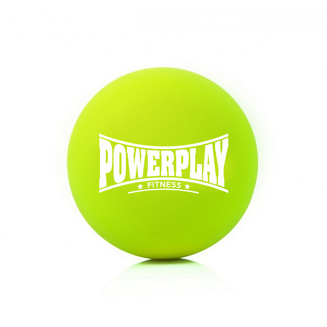 Массажний силіконовий м'яч PowerPlay PP-4354 Silicone Lacrosse Ball (6.3см.) Зелений Кам'янське - фото 1