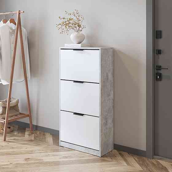 Тумба для взуття VAYS, в передпокій M-45 Бетон-Білий Львів