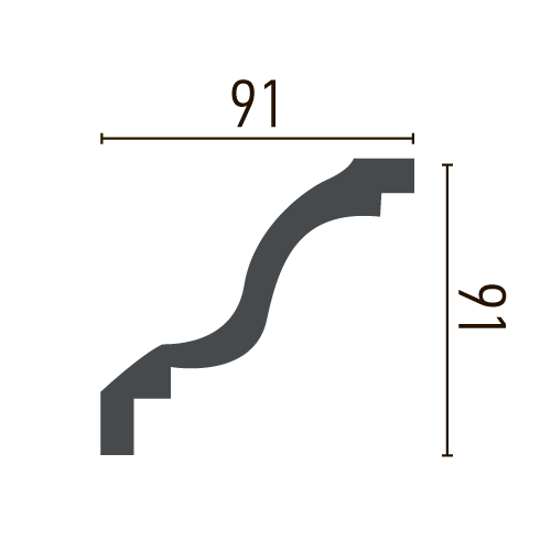 Карниз полиуретановый гладкий Gaudi Decor P 2055 Днепр