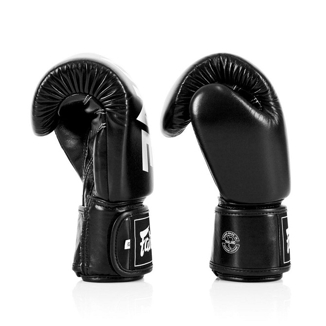 Боксерські рукавиці Fairtex BGV1-ONE (натуральна шкіра) Black 14 унцій (бинти в комплекті) Каменское - изображение 5