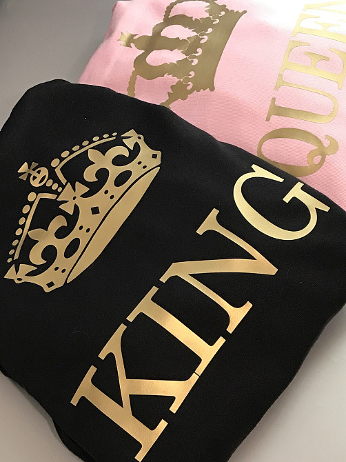 Парные толстовки с капюшоном для парня и девушки! King \ Queen Черновцы - изображение 1
