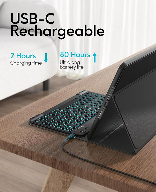 Фірмовий захисний чохол Chesona з Bluetooth клавіатурою для iPad 10.2 (2019/20/21)/pro10.5(2017)/Air 3 10.5 Дніпро - фото 9