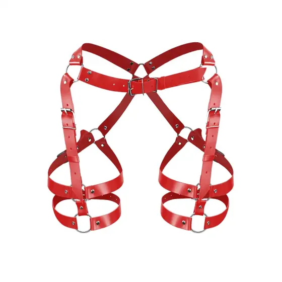 Гартери Art of Sex Claire, натуральна шкіра, розмір XS-М, колір червоний Львів