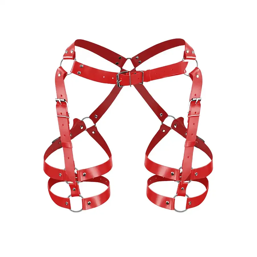 Гартери Art of Sex Claire, натуральна шкіра, розмір XS-М, колір червоний Львів - фото 3