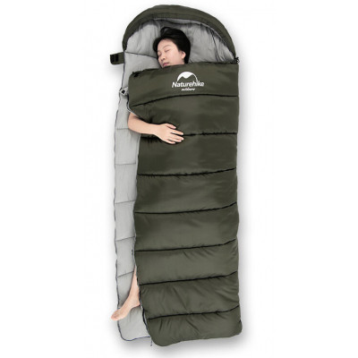 Спальный мешок Naturehike U350 NH20MSD07 Hollow Cotton Left Green (6927595767238-L) Винница - изображение 4