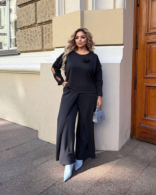 Женский батальный костюм двойка креп дайвинг Одесса - изображение 8