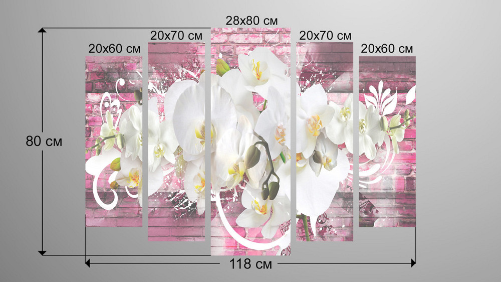Модульна картина Квіти Абстракція Art-211_5 Київ - фото 3