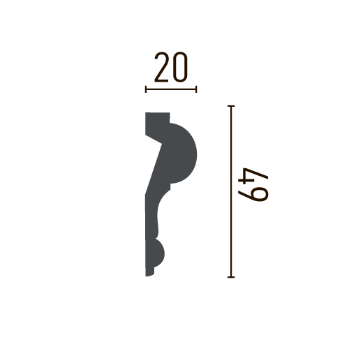 Молдинг полиуретановый гладкий Gaudi Decor CR 3073 Днепр