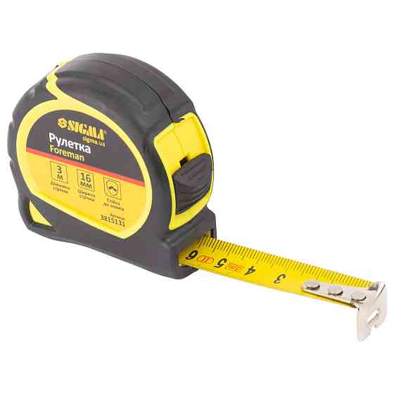 Sigma Рулетка Foreman 3м×16мм без ремешка SIGMA (3815131) Київ