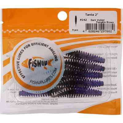 Силікон рибальський FishUP Tanta 2" 242 - Dark Violet/Pumpkin Brown (9шт/уп) (1864.01.12) Вінниця