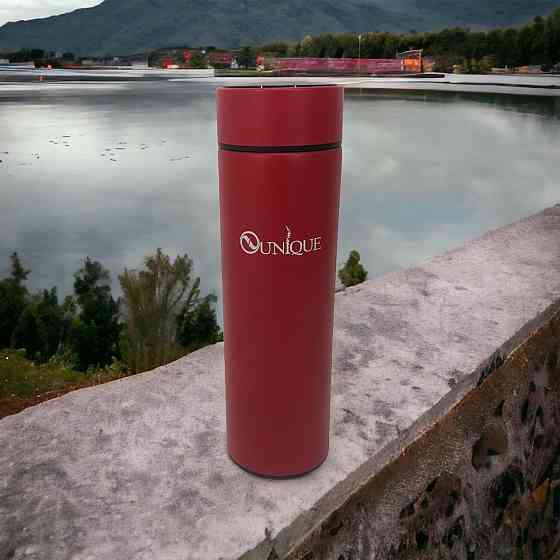 Термос с индикатором температуры 0.5 л, Красивый небольшой термос, Термокружка для автомобиля GF-70 Львов