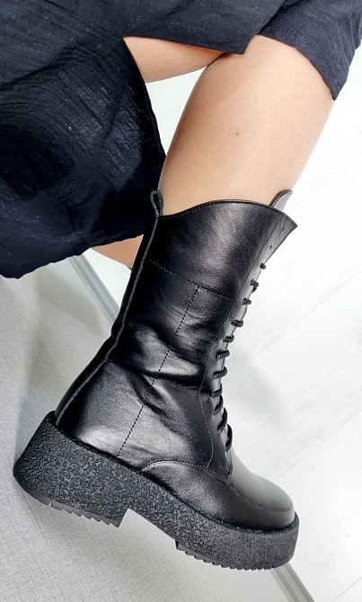 Marlex Черевики жіночі MarLex Dj 100 чорні (зима, шкіра натуральна) (5216) 37р.38р.39р. 37 Коломия - фото 1