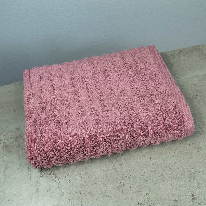 Набір махрових рушників Зеро Твіст 2шт GM Textile 50x90см, 70x140см 550г/м2 (Пудра) Суми - фото 6