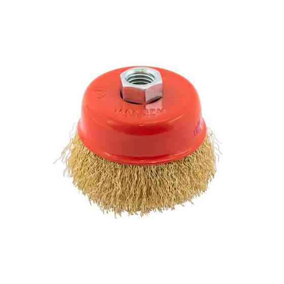 MASTERTOOL Щітка торцева MASTERTOOL з латунованого рифленого дроту Ø 75 мм М14 19-7107 Коломия