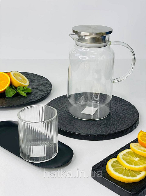 Склянка стильний скляний "Айленд" 320 мл 102-579  прозорий рифлений для дому та ресторану Київ - фото 3