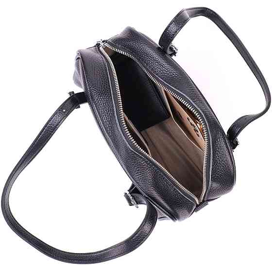 Цікава сумка-клатч зі знімними ручками з натуральної шкіри Чорна (Vintage) Київ