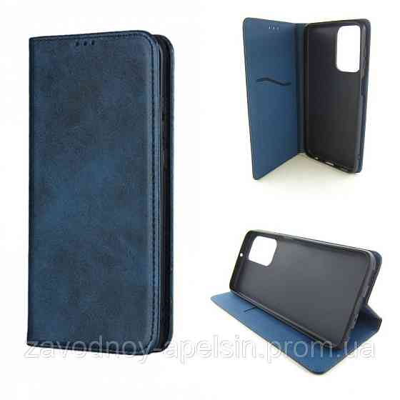 Чехол книжка Samsung M15 M155 M156 Кожаный (синий) Одесса