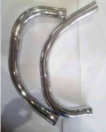 Коліно глушника ЯВА 638 (пара) (хром) JING Київ