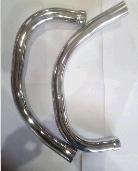 Коліно глушника ЯВА 638 (пара) (хром) JING Київ - фото 1