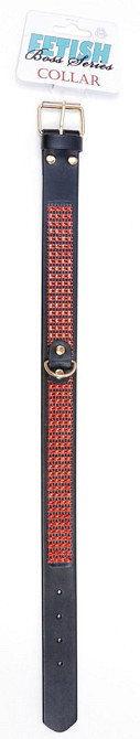 Ошейник из искуственной кожи с кристаллами Fetish Boss Series - Collar with crystals Red, BS3300110 Sex Aura Киев - изображение 4